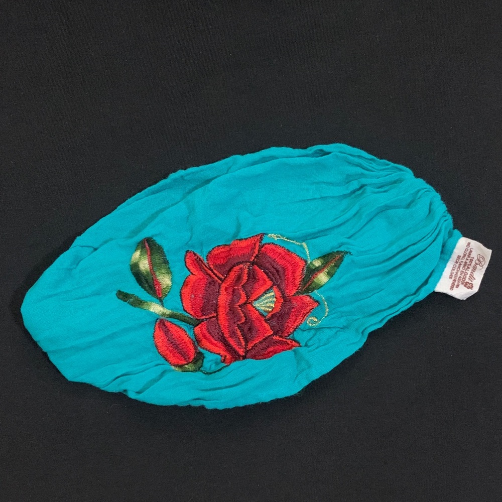 Bandit 100% Cotton Rose Embroidered Headband from Mexico